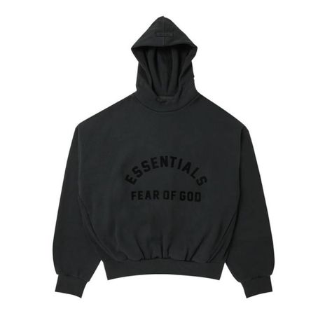 New W/Tags Medium Fear Of God Hoodie Outfit, Essential Fear Of God, Fear Of God Hoodie, God Shirts, Military Field Jacket, Essentials Hoodie, Red Jordans, Jet Black Color, Fear Of God Essentials