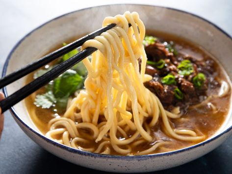 Hand-Pulled Lamian Noodles Recipe Hand Pulled Noodles, Pulled Noodles, Rotten Egg, Sauce For Rice, Noodle Recipe, Homemade Noodles, Noodles Recipe, Serious Eats, Egg Noodles