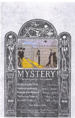 Masterpiece mystery poster Masterpiece Mystery, John Kenn, Seasons Posters, Masterpiece Theater, Edward Gorey, Mystery Stories, Vincent Price, Theatre Poster, Mellow Yellow