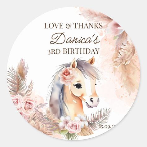 Pony Themed Birthday Party, Horse Themed Birthday Party, Horse Theme Birthday Party, Horse Themed Party, Baby Horse, Pastel Brown, Pony Birthday Party, Horse Birthday Parties, Horses Theme