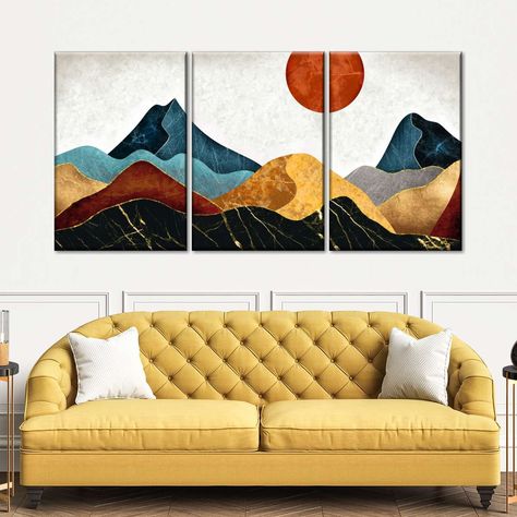 Wall Art Multiple Frames, Art And Craft Wall Hanging, Tattoo Art Wallpaper, Diy Textured Wall, Diy Textured Wall Art, Textured Art On Canvas, Abstract Mountain Painting, Multi Panel Paintings, Abstract Mountains