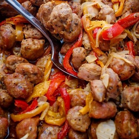 Pressure cooker sausage and bell peppers. Italian sausages with vegetables cooked in a pressure cooker. | Magic Skillet | Peppers Recipes Healthy, Italian Sausage And Peppers Recipes, Italian Sausage Stuffed Peppers, Sausage And Bell Peppers, Hot Italian Sausage Recipes, Hot Sausage Recipes, Sausage Stuffed Peppers, Pepper Recipes Healthy, Sausage And Peppers Recipe