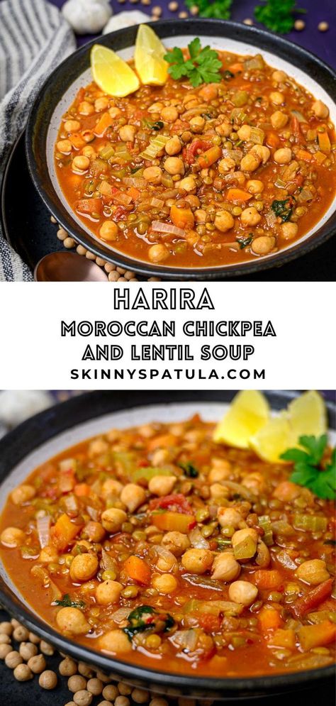 Creamy Vegan Lentil Tortilla Soup, Moroccan Chickpea Soup, Moroccan Lentil Soup, Moroccan Soup, Dinner Diet, Moroccan Chickpea, Moroccan Vegetables, Salad Spinach, Moroccan Recipes