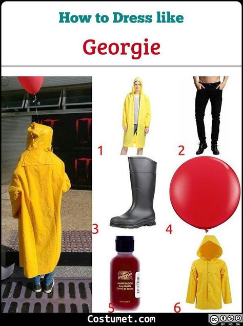 Georgie Denbrough (It) Costume for Cosplay & Halloween 2021 Easy Teen Boy Halloween Costumes, Halloween Boy Costumes, Simple Halloween Costumes For Men, Diy Boys Halloween Costumes, Halloween Costumes Man, Georgie Costume, Georgie It, Halloween Dti, Georgie Denbrough