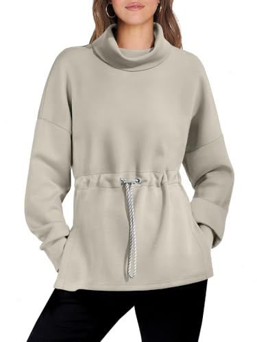 Fall Preppy Outfits, Fall Athleisure, Cozy Fall Outfits, Sweatshirt Oversized, Turtleneck Sweatshirt, Early Fall Outfit, Oversized Long Sleeve, Womens Turtleneck, Interview Outfit