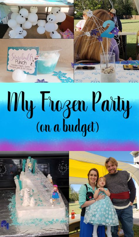 Disney's Frozen Toddler Birthday Party on a budget | two year old | Elsa Costume | Free svg file! Frozen Birthday Party On A Budget, Elsa Diy Birthday Decorations, Frozen Birthday Party Family Shirts, Frozen Party At The Park, Frozen Birthday Party One Year Old, Dollar Tree Frozen Birthday Party, Frozen Birthday Party Diy Decorations, 2 Year Frozen Party, Elsa 3rd Birthday Party Ideas