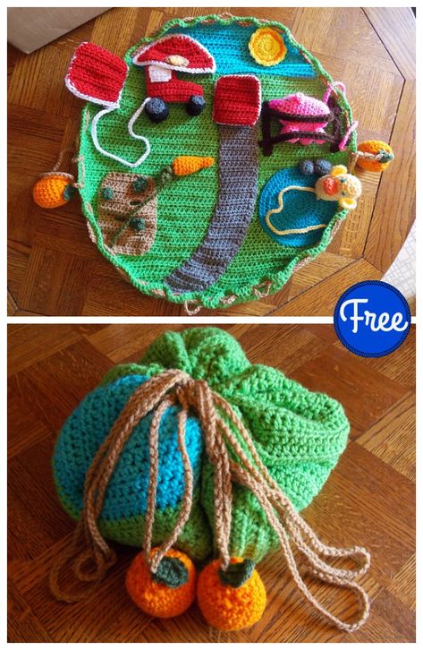 Down on the Farm Playmat Free Crochet Pattern Crochet Baby Blanket Beginner, Farm Fashion, Crochet Game, Cowl Crochet, Crocheted Toys, Confection Au Crochet, Crochet Baby Toys, Pattern Knitting, Crochet Simple