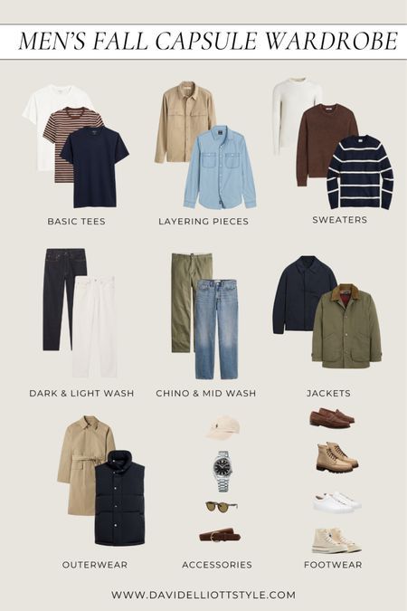 Men's Fashion Capsule Wardrobe, Men’s Capsule Wardrobe Business Casual Men, Men’s Essentials, Minimal Wardrobe Men, Male Capsule Wardrobe, Whip Cracking, Men Capsule Wardrobe, Sartorial Menswear, Menswear Essentials