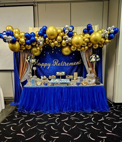 Blue and gold retirement Navy Retirement Decorations, Blue Retirement Party Decorations, Blue And Gold Retirement Party, Navy Retirement Party, Man’s Retirement Party, Retirement Party Centerpieces Amazon.com, Pastor Anniversary, Pittsburg Steelers, Happy Retirement