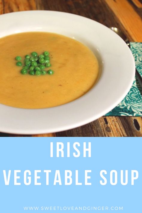 Irish Soup Recipes Ireland, Irish Vegetable Soup Recipes, Irish Soup Recipes, Vegetable Soup Puree Recipe, Irish Carrot Soup, Pureed Vegetable Soup, Creamy Garden Vegetable Soup, Creamy Irish Vegetable Soup, Irish Vegetable Soup