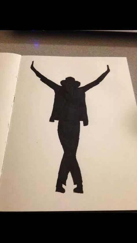 How To Draw Michael Jackson, Michael Jackson Painting Easy, Mj Silhouette, Mj Drawing, Mayhem Poster, Michael Jackson Silhouette, Michael Jackson Painting, Michael Jackson Party, Michael Jackson Drawings