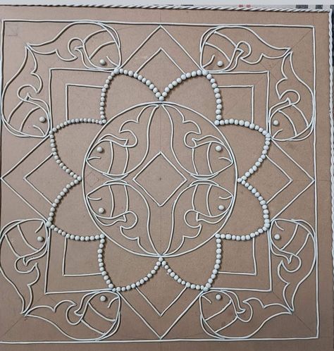 Lippan Art Motifs, Lippan Art Design For Tracing, Lippan Art Design Template, How To Draw Design For Lippan Art, Lippan Painting, Lippan Art Rectangle Shape, Square Mdf Lippan Art, Lippon Art, Lipan Art