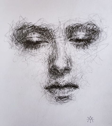 Self-Taught Artist Makes Amazing Female Portraits Based On Doodles Scribble Drawings, Photographie Art Corps, Portraits Of Women, Scribble Drawing, Scribble Art, Charcoal Art, Female Portraits, Pencil Art Drawings, A Level Art