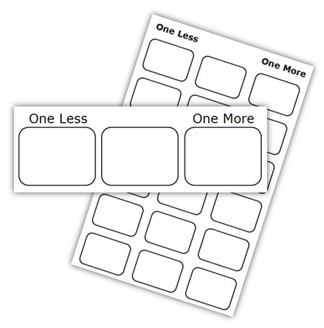 Math Coach's Corner: One More and One Less Freebie! Students practice the tricky skill of 'one more than' and 'one less than' with this easy prep workstation activity.  Easy to differentiate, it also includes a recording sheet for assessment or accountability.  Grab it for free! Grab Count And Compare, 1 More 1 Less 10 More 10 Less, One More And One Less Activities, One More One Less Activities, 1 More 1 Less, One More One Less, Early Numeracy, Math Coach, Math Number Sense