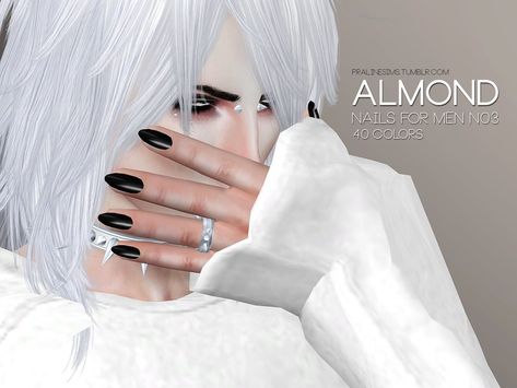 Kyle Nails, Male Nail Polish, Nails For Men, Male Nails, Chokers For Kids, Cc Nails, Sims Accessories, Acrylic Nail Designs Classy, Sims 4 Male