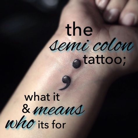 Comma Tattoo Semicolon, Semi-colon Tattoo Butterfly Meaning, Semi-colon Tattoo Ideas Finger, Semi-colon Snake Tattoo, Semi-colon Tattoo Red, Semi-colon Tattoo Keep Going, Semi-colon Tattoo Survivor, Disguised Semi-colon Tattoo, Wrist Tattoos For Women Small Semi Colon