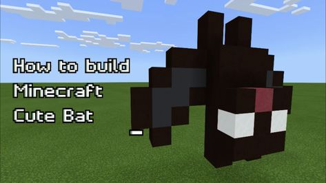 Cute Bat Mini-Build. Check out my Tutorials of Mini-Series block by block on My YouTube channel. #minecraft #cute #mini #bat Build Minecraft, Bat Skeleton, Wood Cube, Minecraft Server, Diy Minecraft, Minecraft Cottage, Minecraft Inspo, Cute Bat, Minecraft Stuff