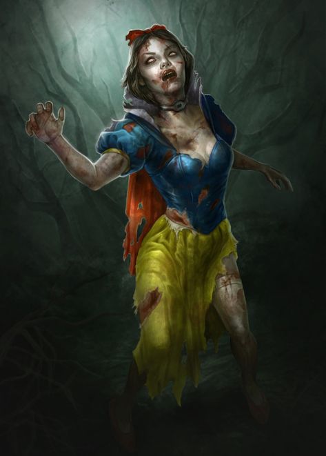 Zombie Snow White, Donar John "Canor" Boado on ArtStation at https://www.artstation.com/artwork/1WBe Zombie Snow White, White Zombie, Zombie, Snow White, Game Of Thrones Characters, Disney Princess, Halloween, Disney, Fictional Characters