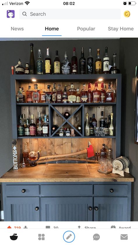 National Whiskey Day, Home Whiskey Bar, Whiskey Lounge, Bourbon Room, Home Bar Ideas, Whiskey Room, Bar Mini, Home Bar Cabinet, Bourbon Bar