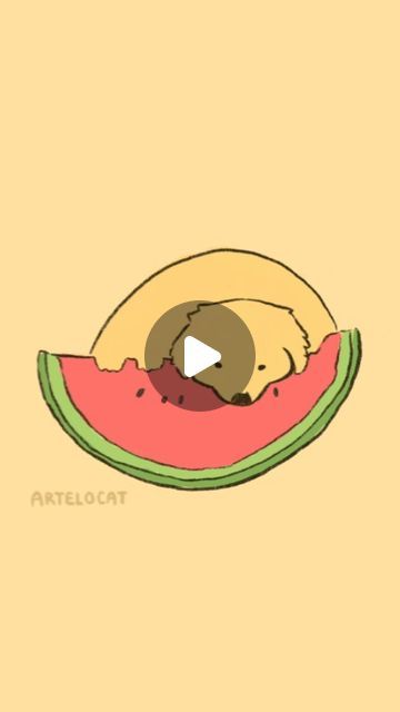 ArteloCat on Instagram: "Cronch cronch cronch cronch watermeNOM 🍉  Digging out an old piece to give it some colour! 🤭 Same music, new cronch sounds because I deleted my previous audio recording...  #dogart#goldenretriever#fatanimals#watermelonart#artelocat#artelomations#animalartist#animation2d#animationshort#procreateanimation#procreate#sillyreel" Audio Recording, Dog Art, Doodles, Sound, Audio, Music, On Instagram, Instagram