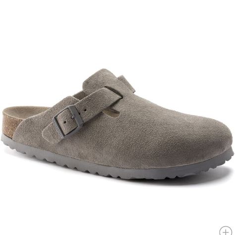 Brand New! Didn’t Fit But Missed The Return Window! Worn To Try On And That’s It! They’re The Narrow Fit/Eu 38 Grey Birkenstocks, Birkenstock Boston Soft Footbed, Boston Soft Footbed, Birkenstock Styles, Birkenstock Clog, Ugg Ultra Mini, Boston Clogs, Shoes Teen, Boston Clog