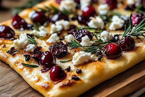 Roasted Cranberry and Goat Cheese Flatbread Recipe – recipestasteful Cranberry Flatbread, Pecan Pie Bread, Goat Cheese Flatbread, Cheese Flatbread Recipes, Cranberry Goat Cheese, Appetizer Recipes Cold, Pistachio Pudding Cookies, Pecan Pie Bread Pudding, Goats Cheese Flatbread