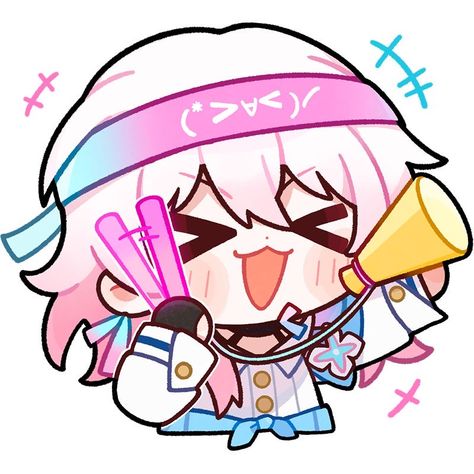 Xxtenations Pfp, Honkai Starrail, March 7th, Telegram Stickers, Chibi Characters, Daily Star, Honkai Star Rail, March 7, Cute Chibi