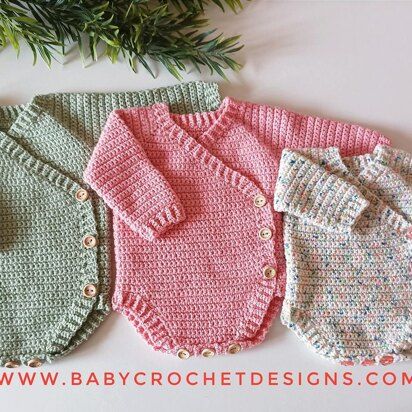 Romper Crochet, Vestidos Bebe Crochet, Afghan Crochet Patterns Easy, Crochet Baby Projects, Crochet Romper, Romper Pattern, Baby Knits, Step By Step Crochet, Wrap Romper