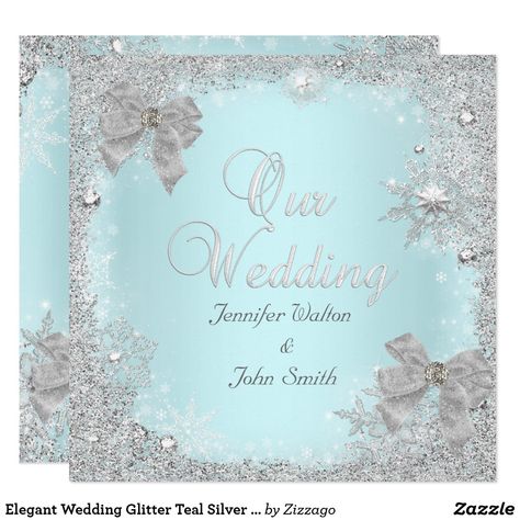 Black Silver Wedding, Cartoon Wedding Invitations, Bow Invitation, Wedding Glitter, Teal Wedding Invitations, Silver Wedding Invitations, Wedding Invitation Background, Glitter Wedding Invitations, Creative Wedding Invitations