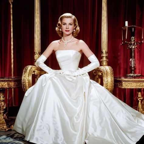 Grace Kelly Dresses, Hollywood Glamour Dress, Royal Ball Gowns, Grace Kelly Wedding Dress, Grace Kelly Wedding, Grace Kelly Style, 1950s Wedding Dress, Princess Grace Kelly, Civil Wedding Dresses