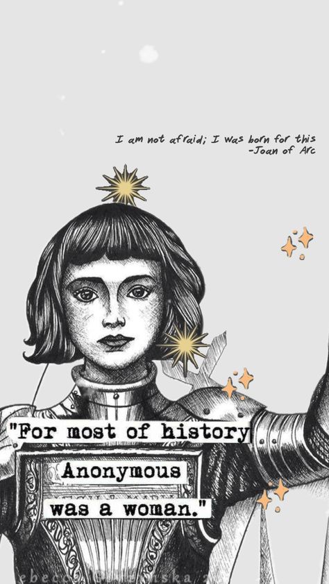 We love Joan, our queen #myfirstshuffle #joanofarc #feminist Aesthetic Feminist Wallpaper, Motivational Feminist Quotes, Punk Feminist Aesthetic, Feminist Background, Feminist Branding, Feminist Images, Feminist Quotes Aesthetic, Feminist Wallpaper, Feminist Aesthetic