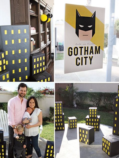 Batman Themed Birthday Party, Batman Baby Shower, Batman Diy, Batman Decor, Batman Theme, Batman Birthday Party, Guidance Lessons, Batman Party, Hollywood Theme