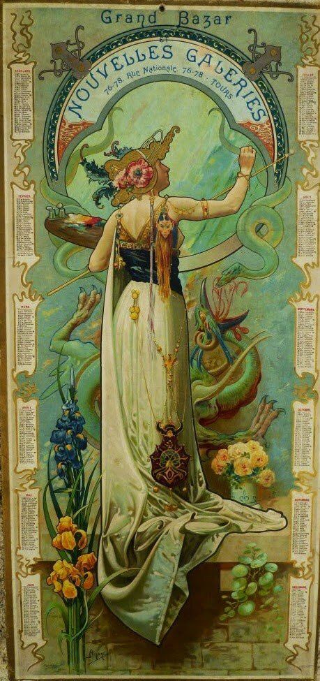 Art Nouveau Painting, Art Nouveau Mucha, Architecture Art Nouveau, Illustration Art Nouveau, Alphonse Mucha Art, Vintage Foto, Pagan Goddess, Mucha Art, Alfons Mucha