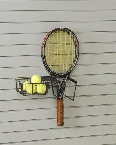 Tennis Racket Rack ** Visit the image link more details. Tennis Crafts, Slatwall Accessories, Tennis Pictures, Sports Storage, Accessory Holder, Tennis Tips, Tennis Accessories, Tennis Gear, Racquets