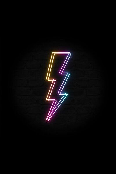 Iphone Wallpaper Lightning, Gaming Moodboard, Lightning Bolt Wallpaper, Neon Branding, Neon Lightning Bolt, Branding Mood Board Inspiration, Melbourne Storm, Lightning Bolt Design, Retro Quotes