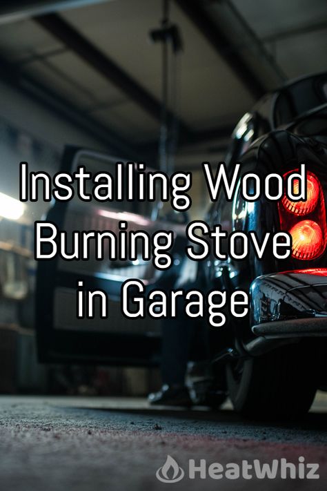 Installing a garage wood stove is a simple process but there are several key things you need to look out for. Here’s our guide.  #HeatWhiz #woodstoveinstallation #heating #heatingtips #winterheating #winterheatingtips #woodstove #woodburningstove #fireplace Wood Stove In Garage, Garage Wood Stove, Wood Stove Installation, Small Wood Stove, Garage Heater, Wood Burning Heaters, Stove Installation, Garage Renovation, Outdoor Fireplace Designs