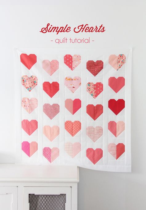 Hearts Quilt, Quilt Heart, Girl Quilts Patterns, Cluck Cluck Sew, Heart Quilt Pattern, Heart Blocks, Quilt Tutorial, Valentine Projects