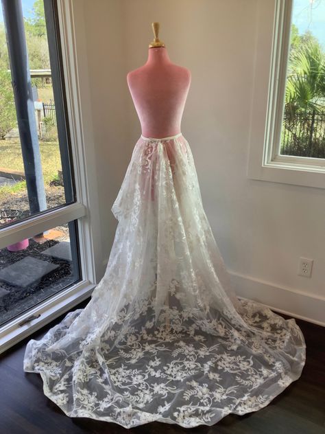 Lace Overskirt, Tail Dress, Wedding Dress Alterations, Wedding Skirt, Lace Applique, Wedding Dresses Lace, Wedding Dresses, Wedding Dress, Lace