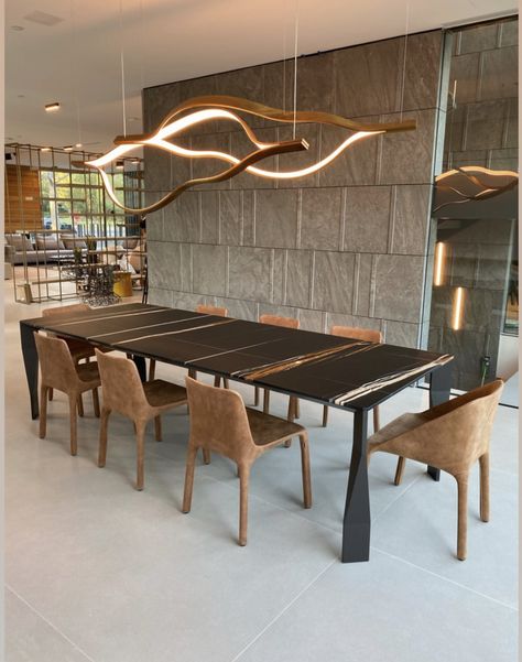 Modern Dining Table Chandelier, Bespoke Interior Design, Dinning Table Light, Lustre Design, Projects Design, Class And Elegance, Bespoke Lighting, Lampshade Chandelier, Led Light Fixtures