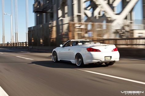 Custom Body Kit and Vossen Rims for Infiniti G37 Convertible G37 Convertible, Custom Body Kits, White Convertible, Infiniti G37, Body Kit, Convertible, Cars, Quick Saves, White