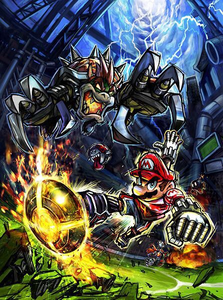 Mario Strikers Charged Super Mario Strikers, Mario Bowser, Nintendo Mario Bros, Football Artwork, Mario Fan Art, Mario Games, Super Mario Art, Nintendo Art, Super Mario Brothers