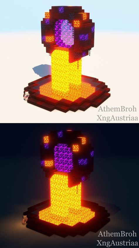 Minecraft Portal Design, Minecraft House Decorations, Ezreal League Of Legends, Description Ideas, Minecraft Portal, Nether Portal, Minecraft Statues, Portal Design, Minecraft Banner Designs