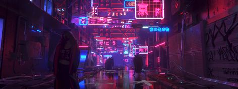 Neo-Tokyo on Behance City Twitter Header, Cyberpunk Header, Nct Layout, Landscape Desktop, Purple Header, Conscious Art, Iphone Wallpaper Planets, Profile Themes, Twitter Cover Photo