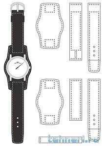 Leather Cuff Bracelet Template, Leather Watch Strap Pattern, Watch Strap Pattern, Watch Strap Ideas, Leather Pattern Diy, Leather Watch Cuff, Leather Tutorial, Leather Working Patterns, Embroidered Bracelet