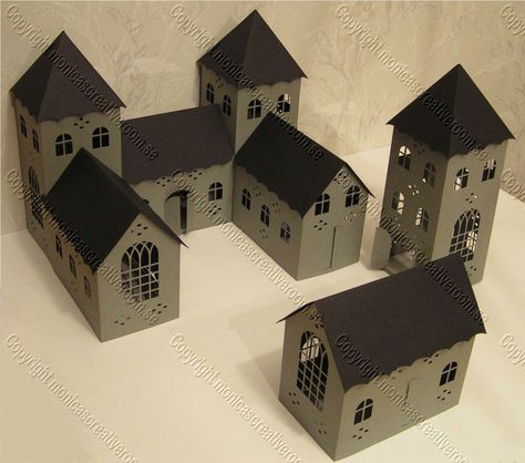 3D Models - Monicas Creative Room Paper Castle, Castle Crafts, Model Houses, 3d Templates, Small Castles, House Template, Pattern Template, Paper House, Glitter Houses