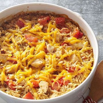 Tex-Mex Chicken and Rice Casserole Tex Mex Chicken And Rice, Rice Roni, Chicken Casserole Recipes Healthy, Chicken Casserole Recipes, Make Ahead Casseroles, Healthy Chicken Casserole, Tex Mex Chicken, Rice A Roni, Chicken And Rice Casserole