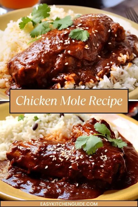 Last Updated on July 31, 2023 If you are new to Mexican cuisine, then you should definitely try chicken mole. It is a flavorful dish that originated from Puebla, Mexico, and has since become popular in many different Latin American countries.  Chicken mole is made from a combination of spicy ingredients. This rich and aromatic ... Read more Mole Recipe Easy, Chicken Mole Recipe Dona Maria, Chicken Mole Recipe, Mole Recipe, Mexican Favorites, Chicken Mole, Mexican Side Dishes, Kitchen Guide, Lime Chicken