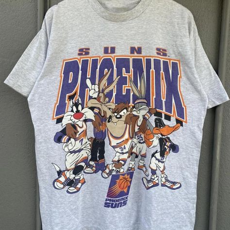 Vintage Nba Phoenix Suns Looney Tunes Shirt, Phoenix Suns Shirt, Basketball Shirt, Shirt For Men Women, Unisex Shirt, Vintage Shirt Our Classic T-Shirt Serves As The Perfect Short-Sleeved Shirt For Your Unique, Funny, Or Personalized Designs. Brand: Gildan Heavy Weight Fabric Classic Unisex Makes This An Easy Fit Size Up If You Want Something Roomier Our Shirts Materials: 100% Cotton ** Note: - Double Check Your Address Before Ordering. - If You Want To Return The Goods, You Are The One To Pay T Looney Tunes Shirt, Vintage Nba, Nba Shirts, Basketball Tees, Shirts Vintage, Sun Shirt, Basketball Shirts, Phoenix Suns, Star Shirt