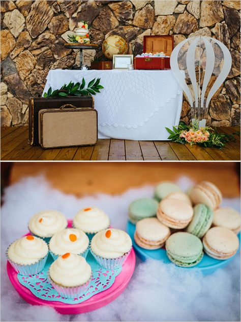 travel themed wedding dessert table @weddingchicks Travel Themed Wedding, Travel Theme Wedding, Wedding Dessert Table, Wedding Dessert, New Adventure, Wedding Desserts, Travel Themes, Themed Wedding, Dessert Table