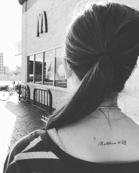 The Fatherless Daughter. Matthew 11:28. Come to me . Tattoo Matthew 11:28 Tattoo, Fatherless Daughter, Me Tattoo, Tattoo Photography, Come To Me, Daily Dose, Triangle Tattoo, Jesus, Tattoos